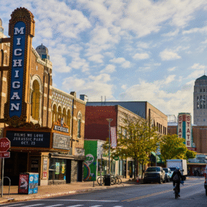 Michigan Theater and downtown Ann Arbor streetscape