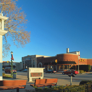 Dearborn historical museum and downtown area